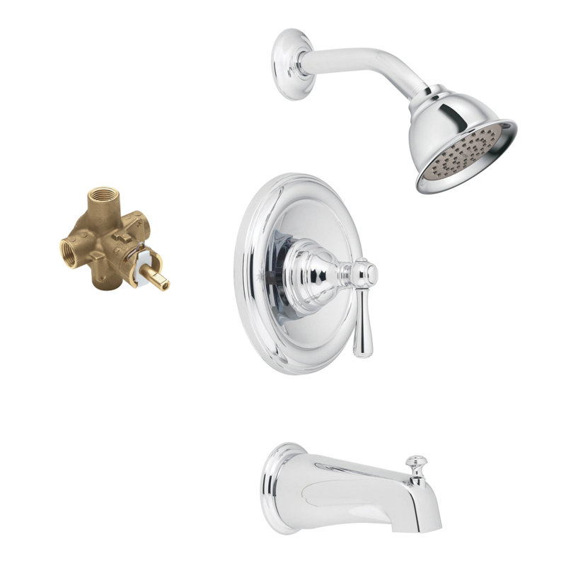 Moen Kingsley Volume Control Tub and Shower Faucet with Roughin Valve